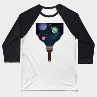 Galaxy coming out of paint brush Baseball T-Shirt